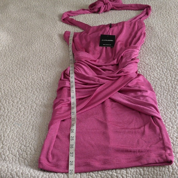 NWT JLuxLabel Size Large Fushcia Pink Tie Skirt - Picture 6 of 13
